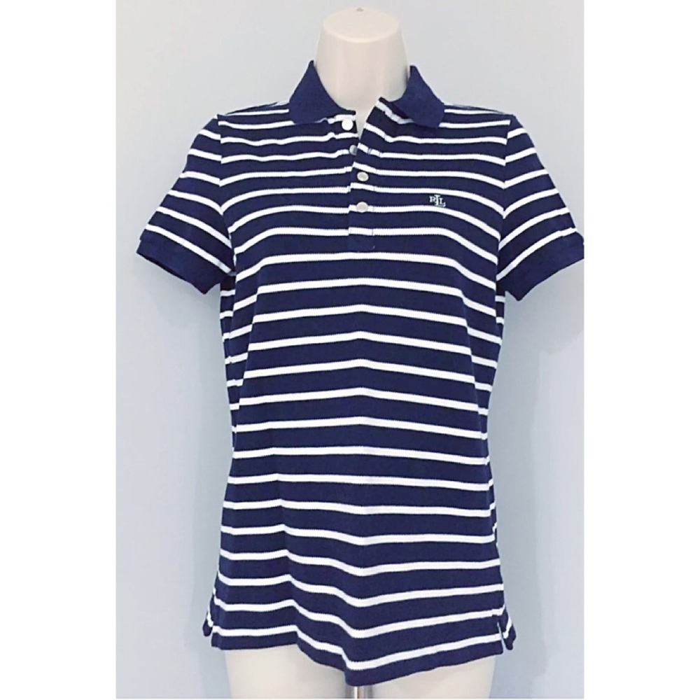 Lauren Ralph Lauren Petite XS Striped Polo Shirt